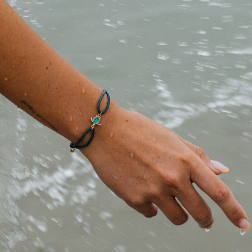 Paul Hewitt Turtle Armband Aquamarine Gold Begrenzte Freigabe
