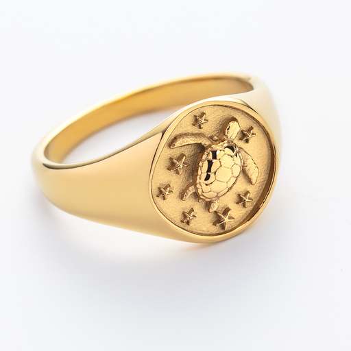 Paul Hewitt Turtle Signet Ring Gold Letzte 2 Tage