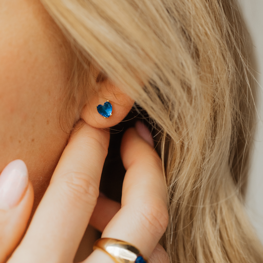 Paul Hewitt Blue Heart Ohrring Gold Bis zu 60% Rabatt