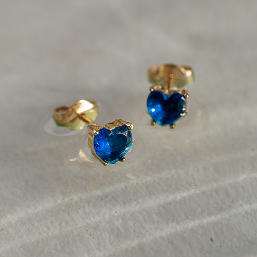 Paul Hewitt Blue Heart Ohrring Gold Bis zu 60% Rabatt