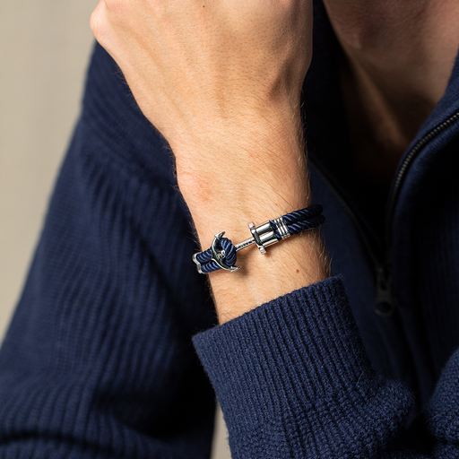 Paul Hewitt PHREP Armband Silber Marineblau Rabatte dieses Monats