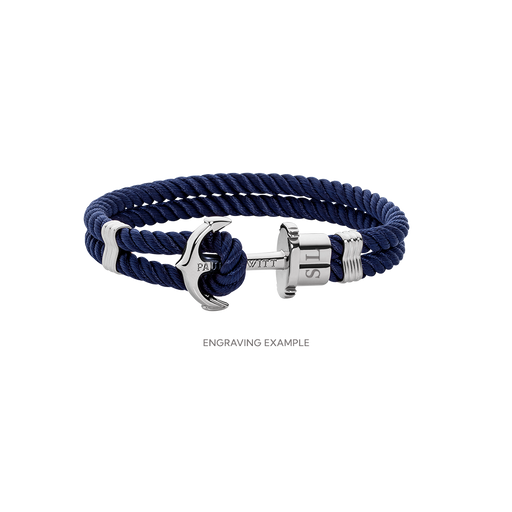 Paul Hewitt PHREP Armband Silber Marineblau Rabatte dieses Monats
