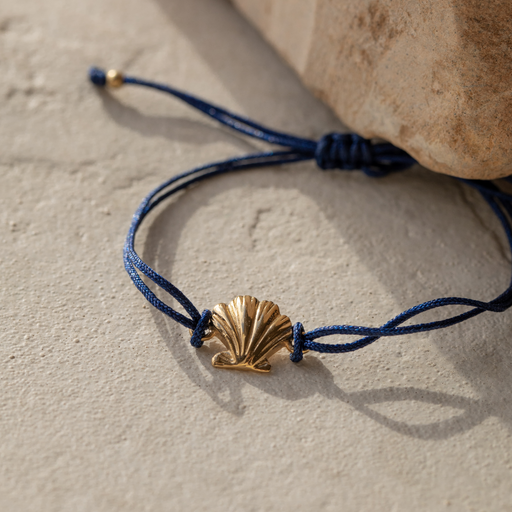Paul Hewitt Scallop Blue Nylon Armkette Gold Verkauf