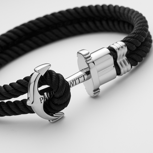 Paul Hewitt PHREP Armband Silber Schwarz im Angebot