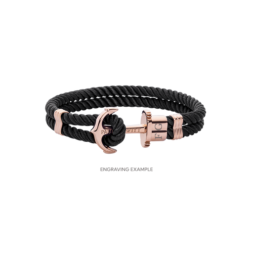 Paul Hewitt PHREP Armband Roségold Schwarz Saisonschlussverkauf