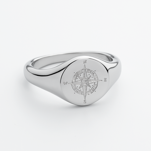 Paul Hewitt Men's Signet Ring Windrose Silber Vatertagsangebot