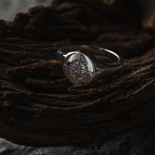 Paul Hewitt Men's Signet Ring Windrose Silber Vatertagsangebot