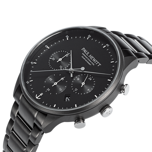 Paul Hewitt Chrono Uhr Gun Metal Schwarz Exklusive Angebote