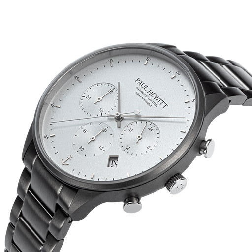 Paul Hewitt Chrono Uhr Gun Metal Weiß Bestseller