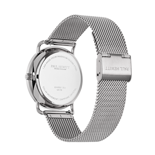 Paul Hewitt Sailor 39 mm Uhr Silber Weiß Kauf eins, bekomm eins gratis