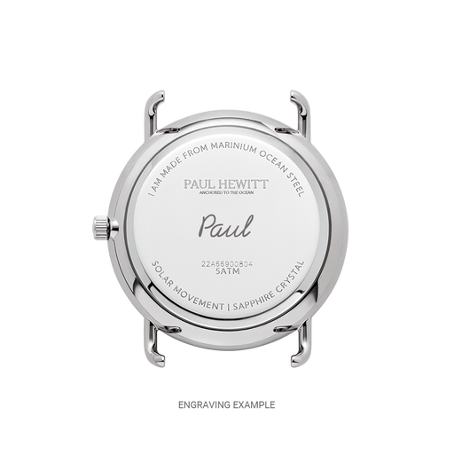 Paul Hewitt Sailor 39 mm Uhr Silber Weiß Kauf eins, bekomm eins gratis