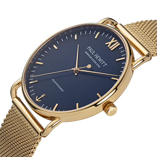 Paul Hewitt Sailor 39 mm Uhr Gold Blau Tägliche Deals