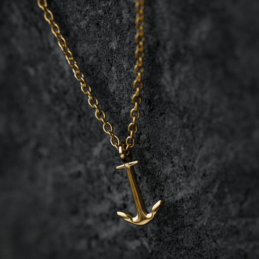 Paul Hewitt Men's Anchor Halskette Gold Sonderangebote