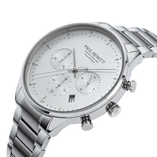 Paul Hewitt Chrono Uhr Silber Weiß Wochenangebot