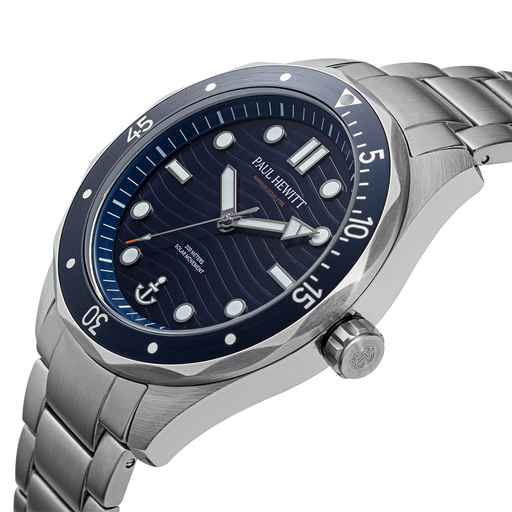 Paul Hewitt Ocean Diver Uhr Silber Blau Neueste Stile