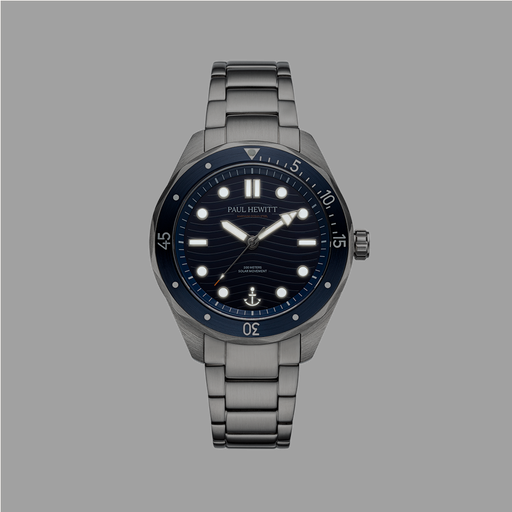 Paul Hewitt Ocean Diver Uhr Silber Blau Neueste Stile