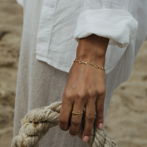 Paul Hewitt The Anchor II Armkette Gold im Angebot