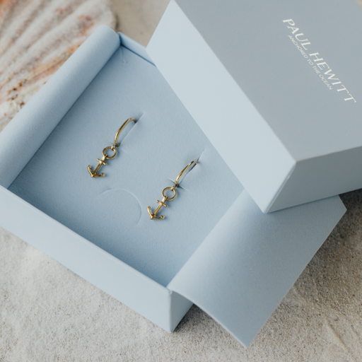 Paul Hewitt The Anchor II Hoops Ohrring Gold Günstiger Verkauf