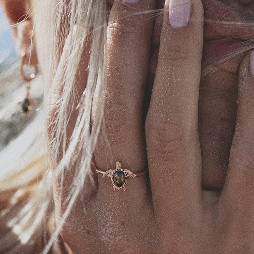 Paul Hewitt Turtle Ring Roségold Kostenloser Versand