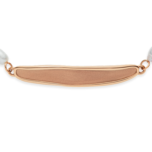 Paul Hewitt Engravable Plate Pearl Armkette Roségold Begrenztes Angebot