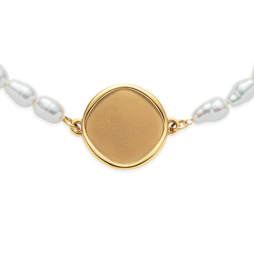 Paul Hewitt Engravable Coin Pearl Armkette Gold Black Friday