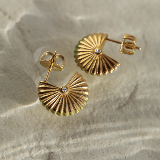 Paul Hewitt Scallop Ohrstecker Gold Lagerräumung