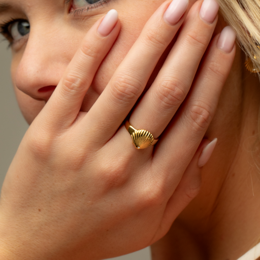 Paul Hewitt Scallop Ring Gold Heißer Verkauf