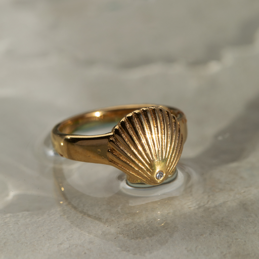 Paul Hewitt Scallop Ring Gold Heißer Verkauf