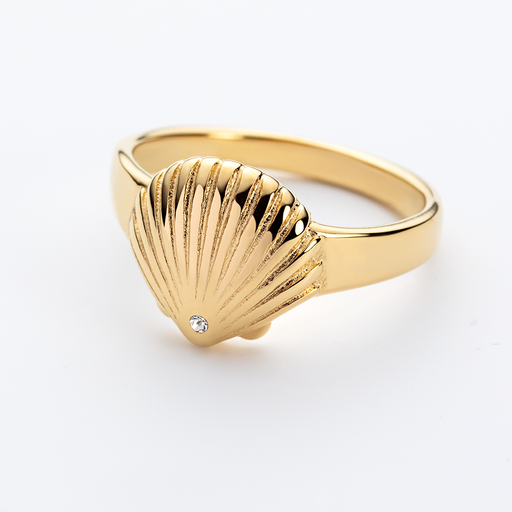 Paul Hewitt Scallop Ring Gold Heißer Verkauf