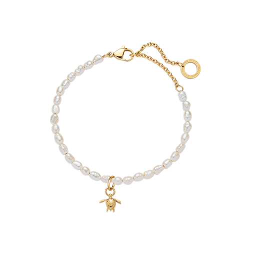 Paul Hewitt Set Turtle Charm und Pearl Armkette Gold Kostenlose Rückgabe