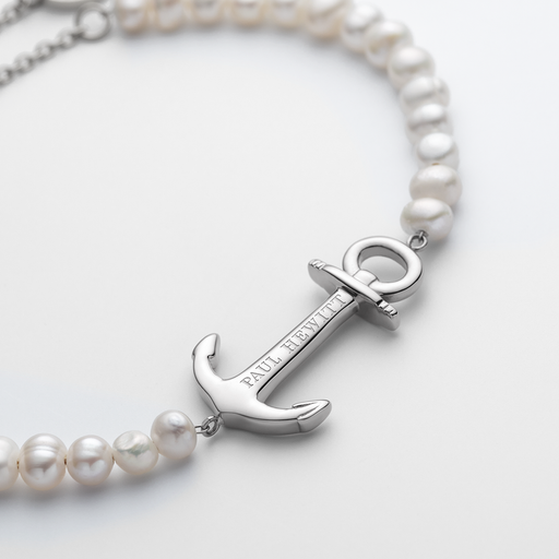 Paul Hewitt The Anchor Beads Armkette Silber Pearl Nur noch ein Tag übrig