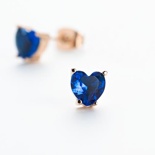 Paul Hewitt Blue Heart Ohrring Roségold Fabrikladen