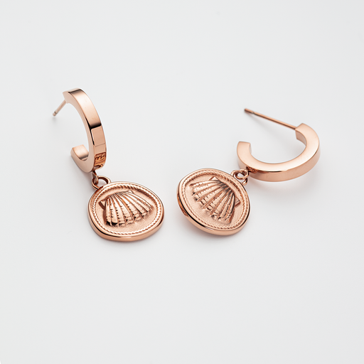 Paul Hewitt Scallop Coin Ohrring Roségold 2025