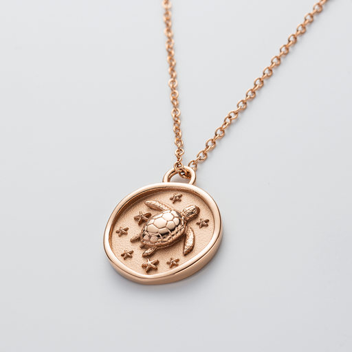 Paul Hewitt Turtle Coin Halskette Roségold Meist gekauft