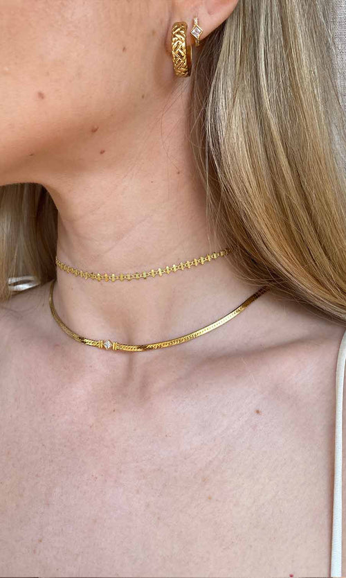 Paul Valentine Retro Sparkling Necklace Online Outlet