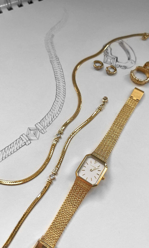 Paul Valentine Retro Sparkling Necklace Online Outlet