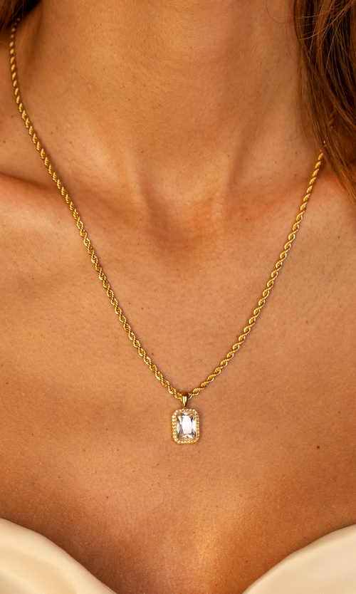 Paul Valentine Pavé Emerald Necklace Große Rabatte