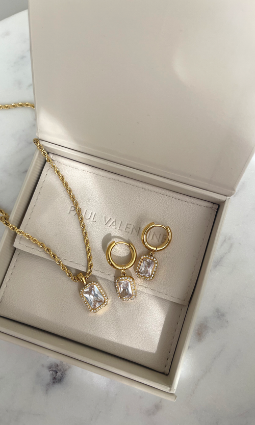 Paul Valentine Pavé Emerald Necklace Große Rabatte
