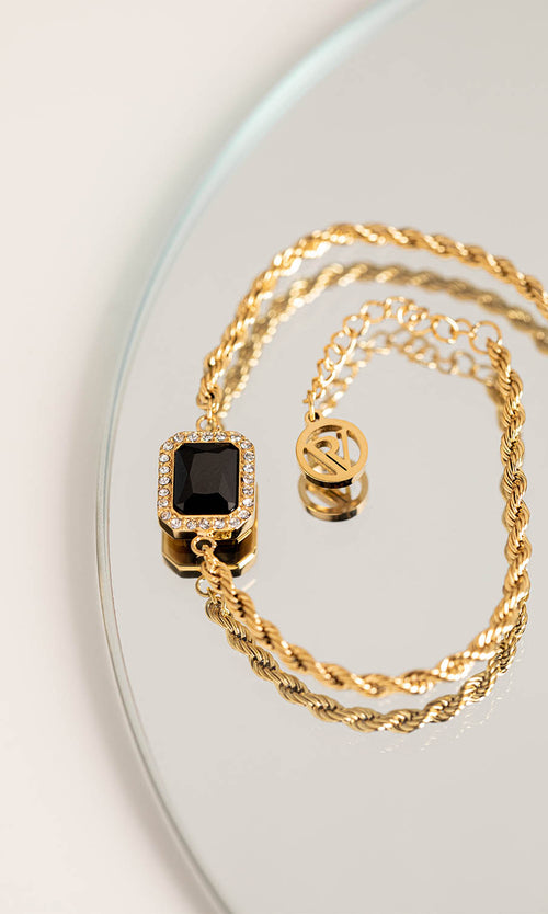 Paul Valentine Pavé Emerald Black Bracelet Kostenlose Rückgabe