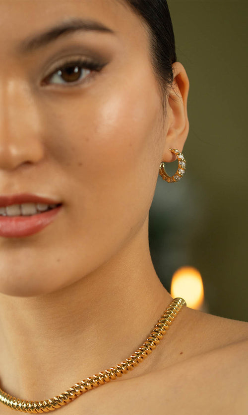 Paul Valentine Sparkle Twisted Hoops JETZT KAUFEN