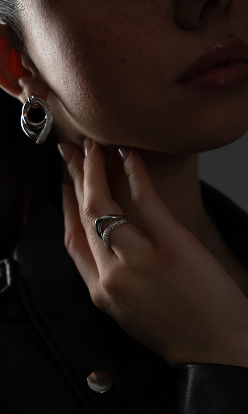 Paul Valentine Crystal Galaxy Ring Nur für heute