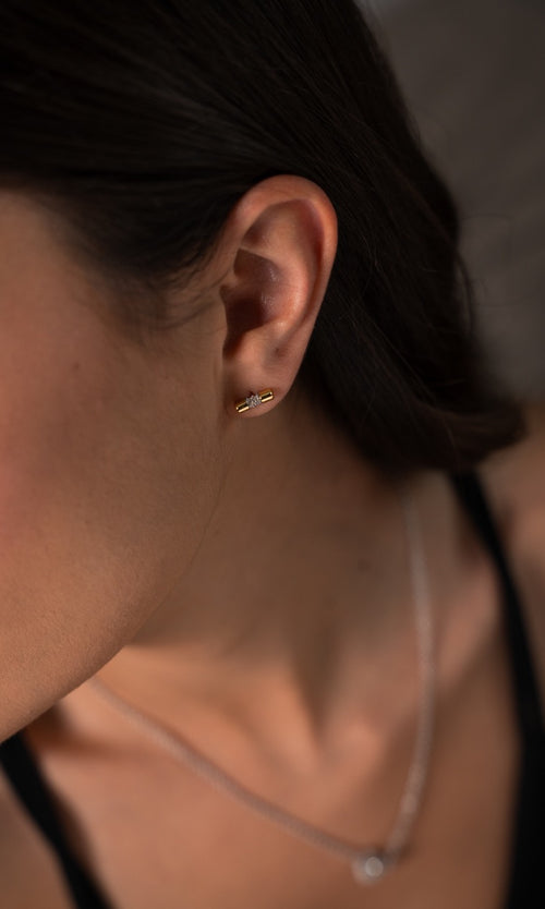 Paul Valentine Pure Ohrstecker 14k vergoldet Sonderangebot der Fabrik