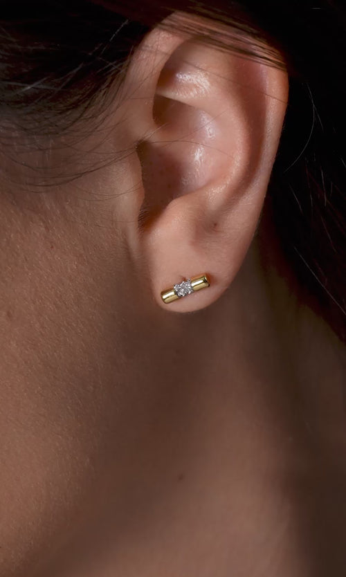 Paul Valentine Pure Ohrstecker 14k vergoldet Sonderangebot der Fabrik
