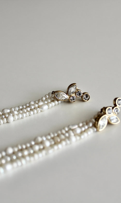 Paul Valentine Adorn Earrings Pearl Tassel Große Rabatte