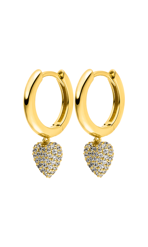 Paul Valentine Pure Heart Charm Hoops Sonderangebote