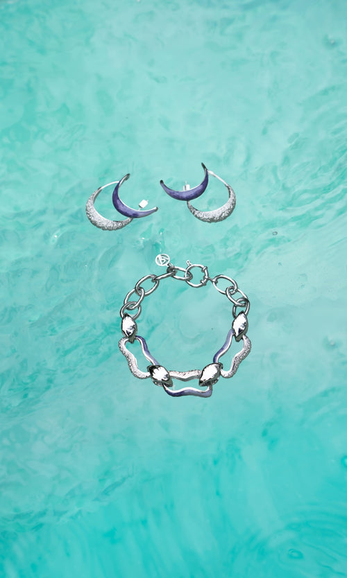 Paul Valentine Underwater Necklace & Hoops Set Bis zu 60% Rabatt