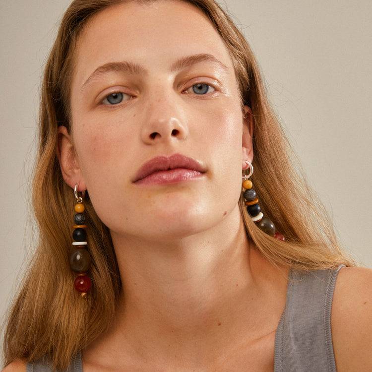 Pilgrim NAILA Ohrringe mehrfarbig/versilbert Kostenloser Versand international