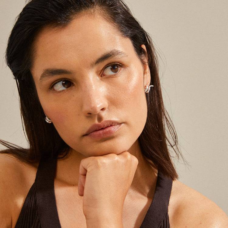Pilgrim NADINE recycelte Ohrringe versilbert Black Friday Preise