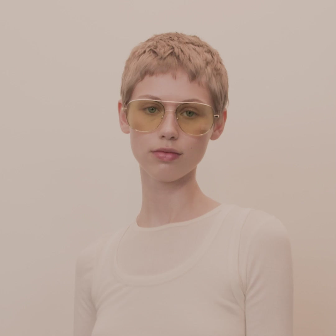 Pilgrim DALLAS Sonnenbrille Gelb/Gold Großer Ausverkauf