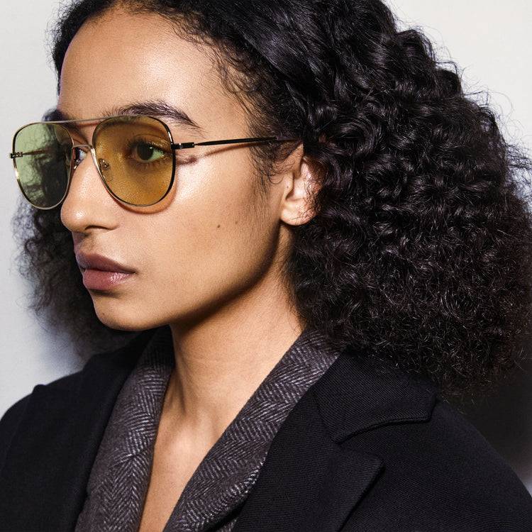 Pilgrim DALLAS Sonnenbrille Gelb/Gold Großer Ausverkauf